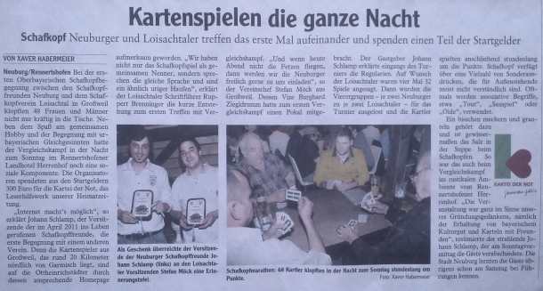Zeitungsartikel der Neuburger Rundschau (25.02.2013)