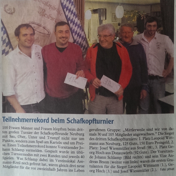 Zeitungsartikel der Neuburger Rundschau (16.10.2013)