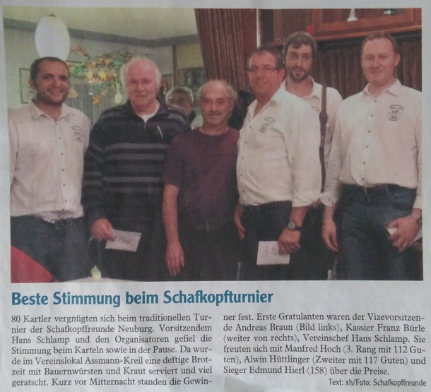Zeitungsartikel der Neuburger Rundschau (20.10.2014)